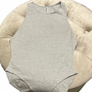 American apparel sleeveless Racerback gray bodysuit, small